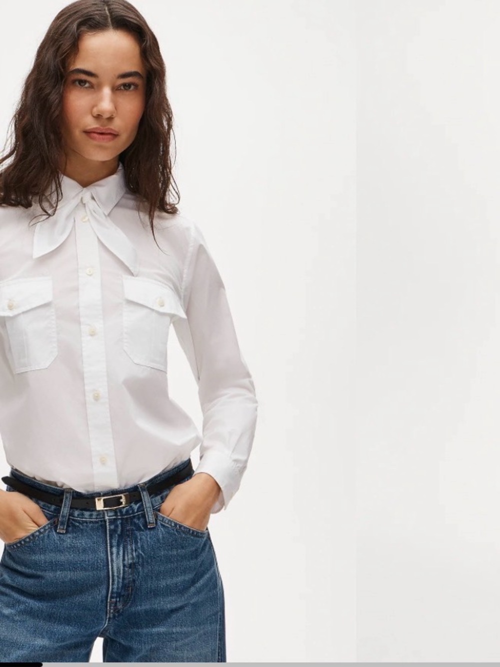 NWT J Crew Jules classic-fit tie-neck shirt - Picture 3 of 3